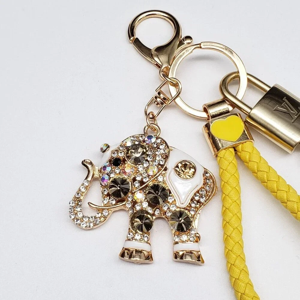 Authentic LV Gold Padlock & Key Set ✨ Luxury Bag Charm w/ Unbranded Keychain